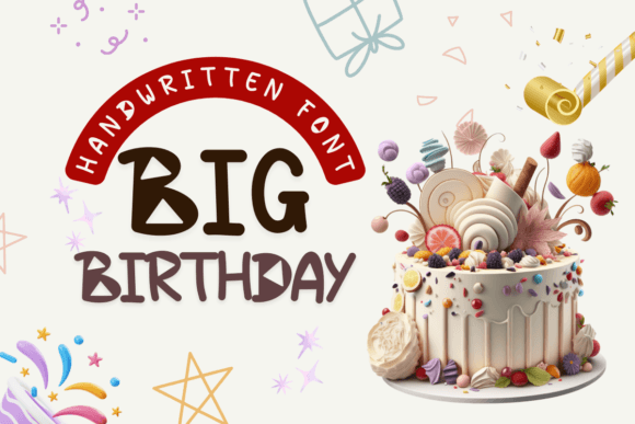 Big Birthday: A Creative Handwritten Font for Engaging Campaigns