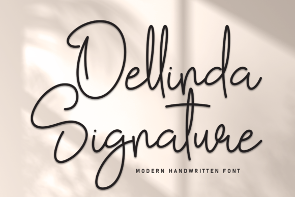 Dellinda Signature: A Handwritten Typeface for Elegant Branding
