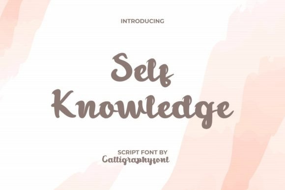 Self Knowledge Typeface: Elevating Editorial Design with Handwritten Grace